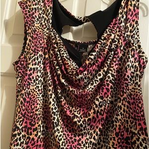 NWT.  Beautiful printed cowl neck top. XL.